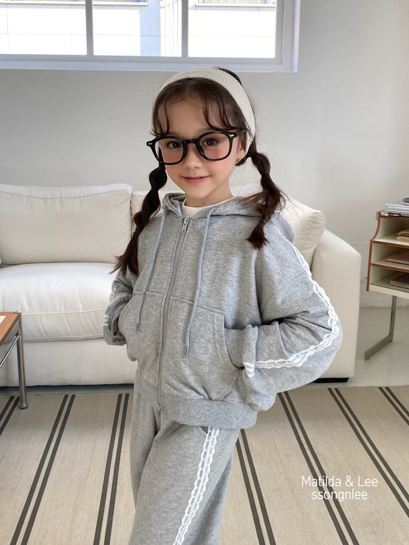 Matilda & Lee - Korean Children Fashion - #Kfashion4kids - Lace Hood Zip-up Jacket - 4