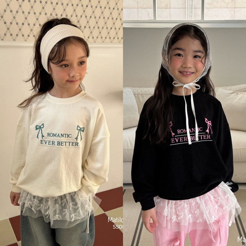 Matilda & Lee - Korean Children Fashion - #littlefashionista - Ribbon Embroidery Sweatshirts