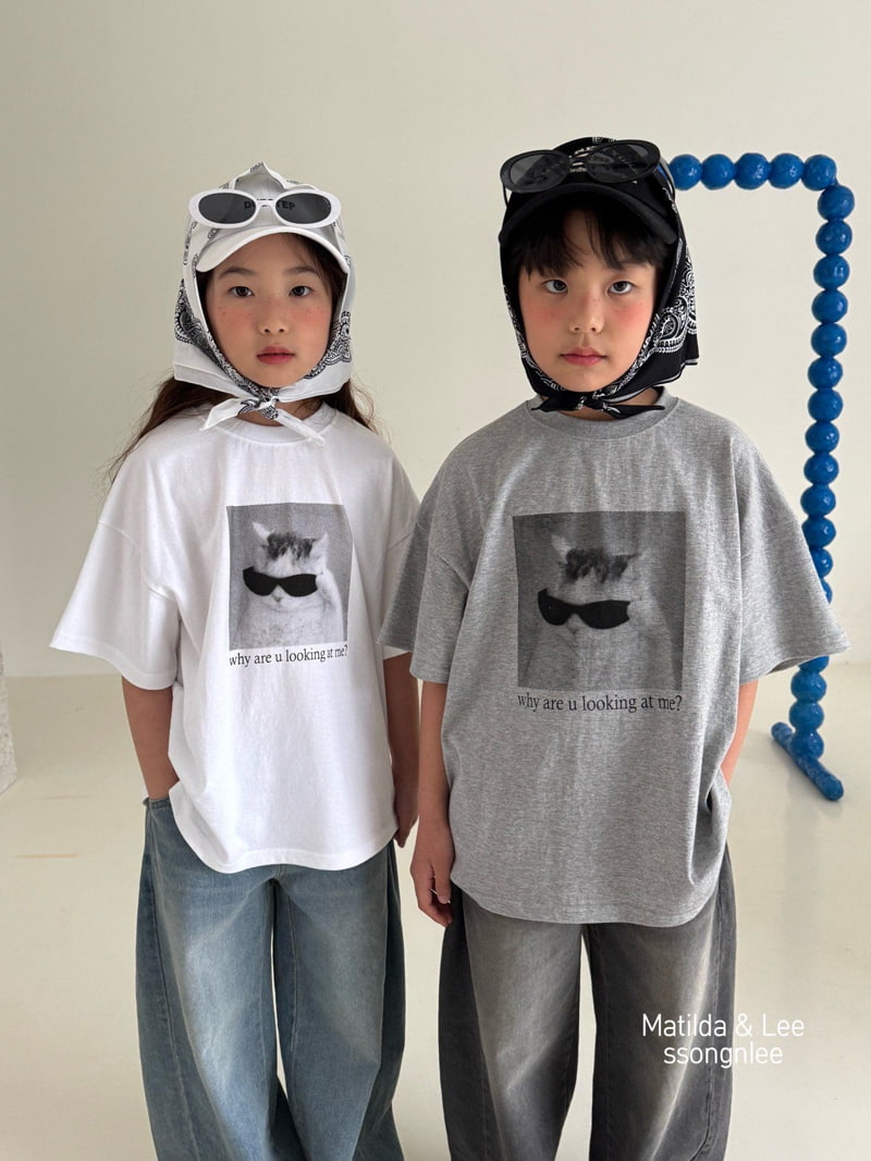 Matilda & Lee - Korean Children Fashion - #littlefashionista - Cat Short Sleeve Tee - 8