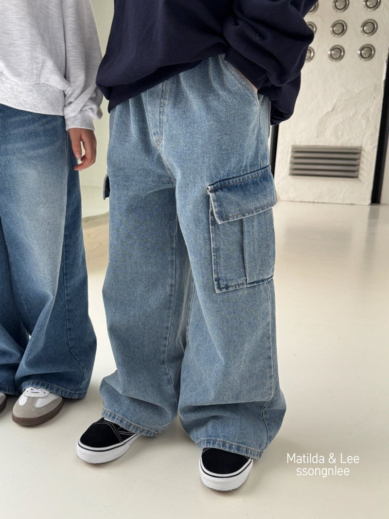 Matilda & Lee - Korean Children Fashion - #magicofchildhood - Cargo Denim Pants