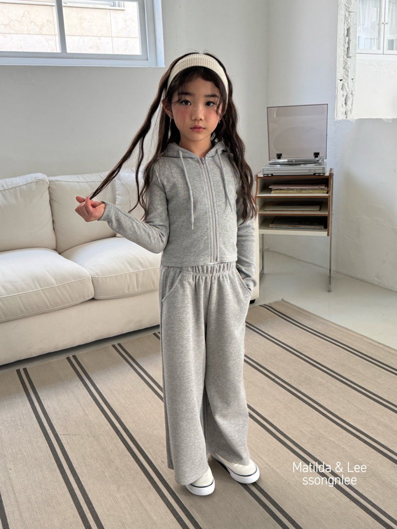 Matilda & Lee - Korean Children Fashion - #minifashionista - Ribbed Hood Zip-up Jacket - 12