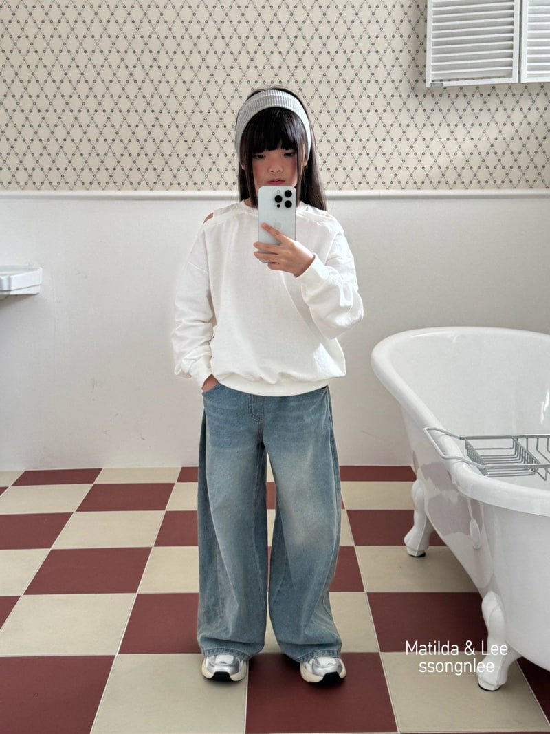 Matilda & Lee - Korean Children Fashion - #minifashionista - Shoulder Slit Sweatshirts - 3