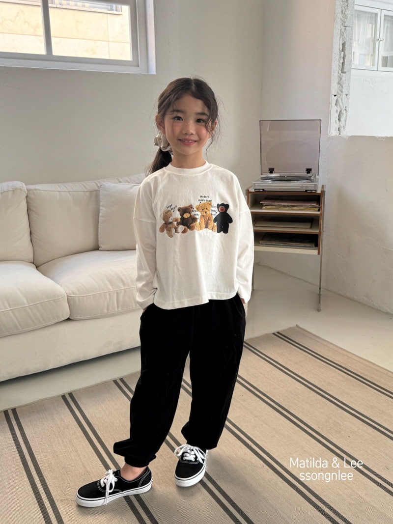 Matilda & Lee - Korean Children Fashion - #prettylittlegirls - Ribbon Jogger Pants - 6