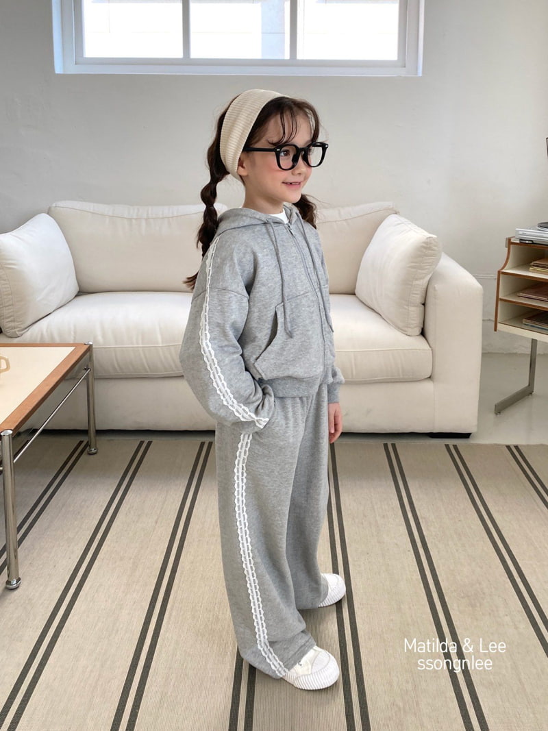 Matilda & Lee - Korean Children Fashion - #prettylittlegirls - Lace Hood Zip-up Jacket - 7