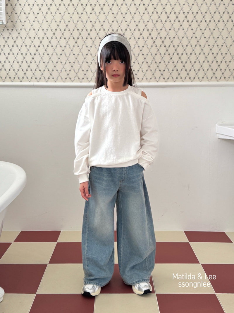 Matilda & Lee - Korean Children Fashion - #minifashionista - Shoulder Slit Sweatshirts - 4