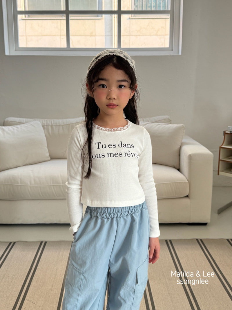 Matilda & Lee - Korean Children Fashion - #toddlerclothing - Ribbed Lace Tee - 4