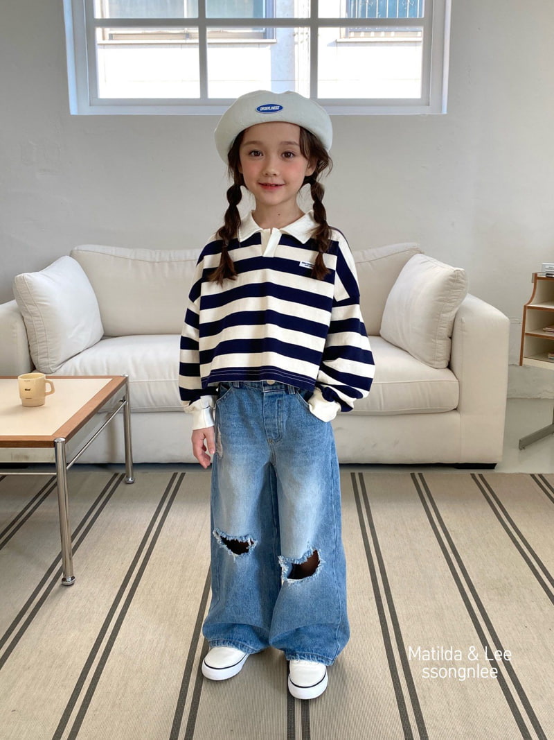 Matilda & Lee - Korean Children Fashion - #toddlerclothing - ST Collar Crop Tee - 4