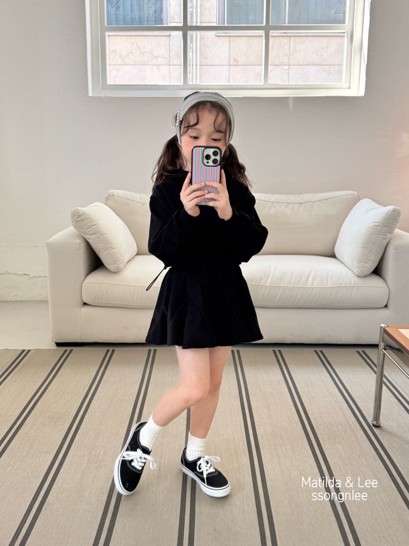 Matilda & Lee - Korean Children Fashion - #todddlerfashion - Ribbed Hooded Skirt Set - 10