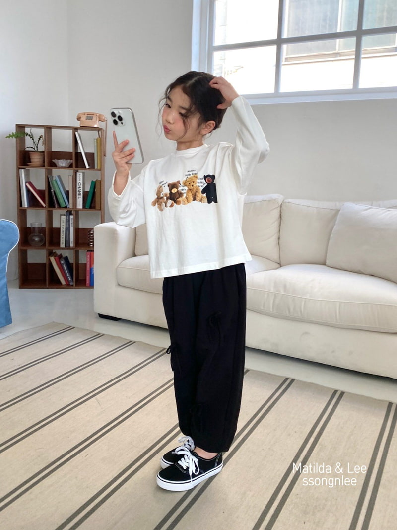 Matilda & Lee - Korean Children Fashion - #todddlerfashion - Ribbon Jogger Pants - 7