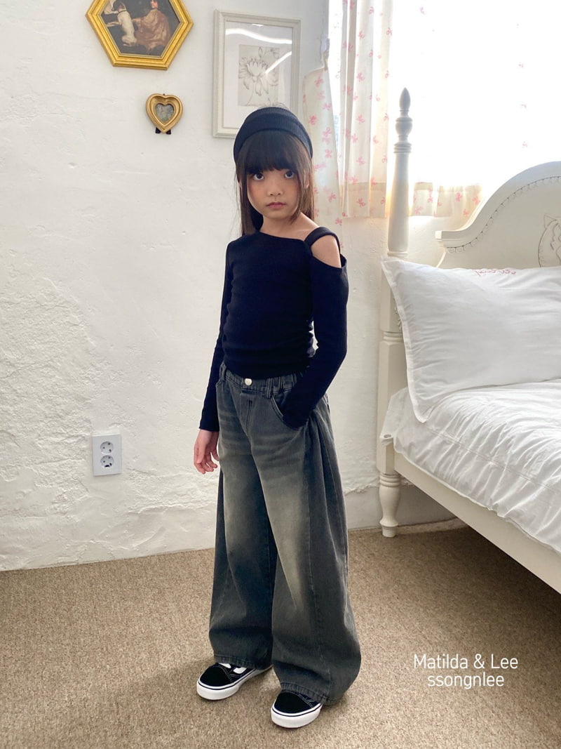 Matilda & Lee - Korean Children Fashion - #todddlerfashion - Shoulder Strap Shirring Tee - 6