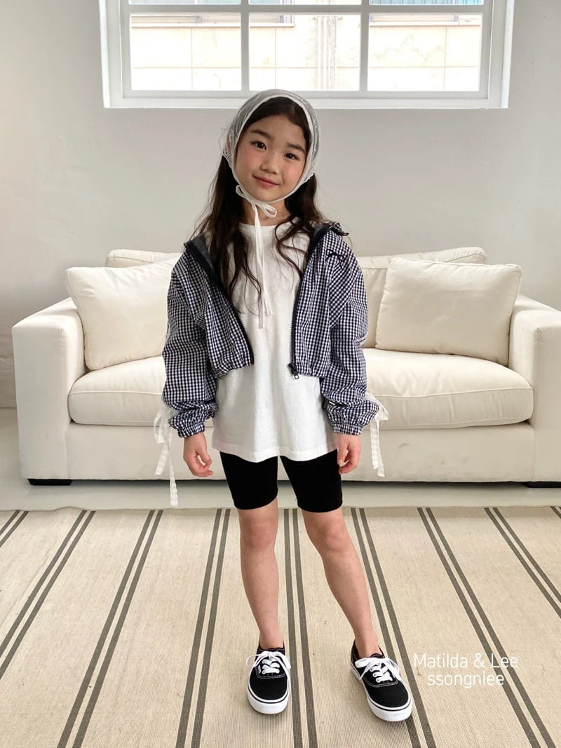 Matilda & Lee - Korean Children Fashion - #toddlerclothing - Ribbon Lace Hooded Check Jumper - 9