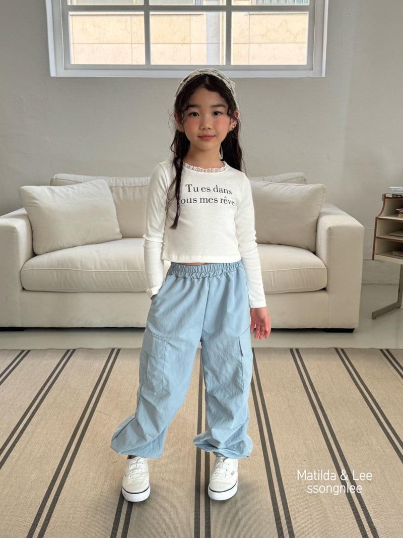 Matilda & Lee - Korean Children Fashion - #toddlerclothing - Ribbed Lace Tee - 3