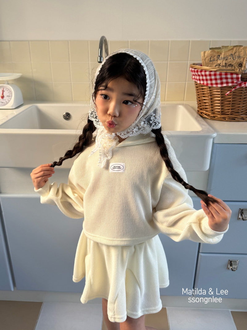 Matilda & Lee - Korean Children Fashion - #toddlerclothing - Ribbed Hooded Skirt Set - 11