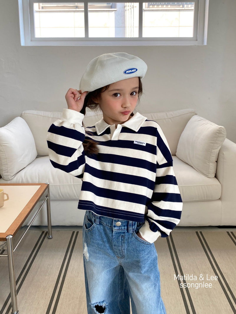 Matilda & Lee - Korean Children Fashion - #toddlerclothing - ST Collar Crop Tee - 3
