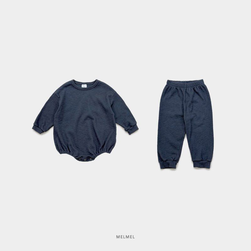 Melmel - Korean Baby Fashion - #smilingbaby - Ribbed Bebe Suit - 4