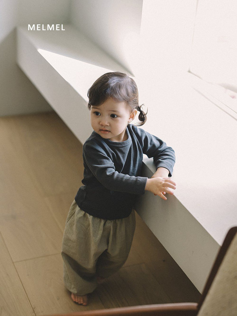 Melmel - Korean Baby Fashion - #babyootd - Mini Check Bloomer - 11