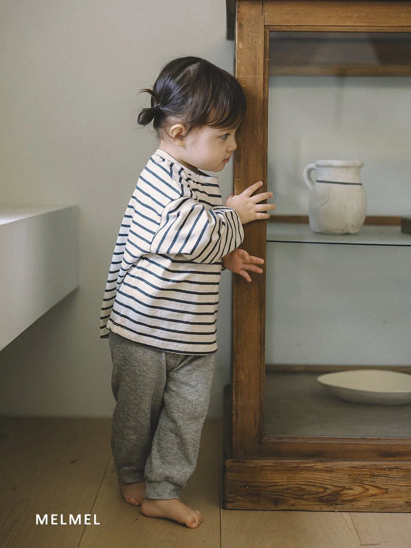 Melmel - Korean Baby Fashion - #babyoutfit - Ribbed Jeggings - 7