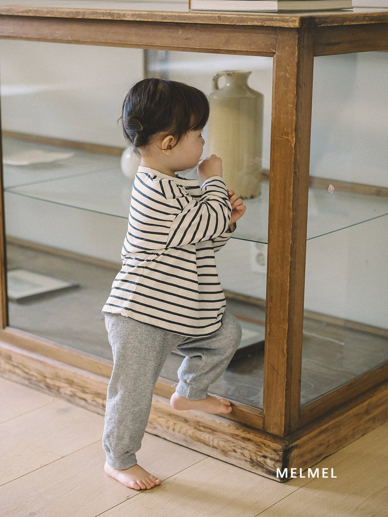 Melmel - Korean Baby Fashion - #babyoutfit - Ribbed Jeggings - 8