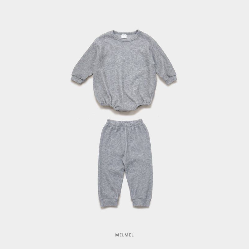 Melmel - Korean Baby Fashion - #smilingbaby - Ribbed Bebe Suit - 3