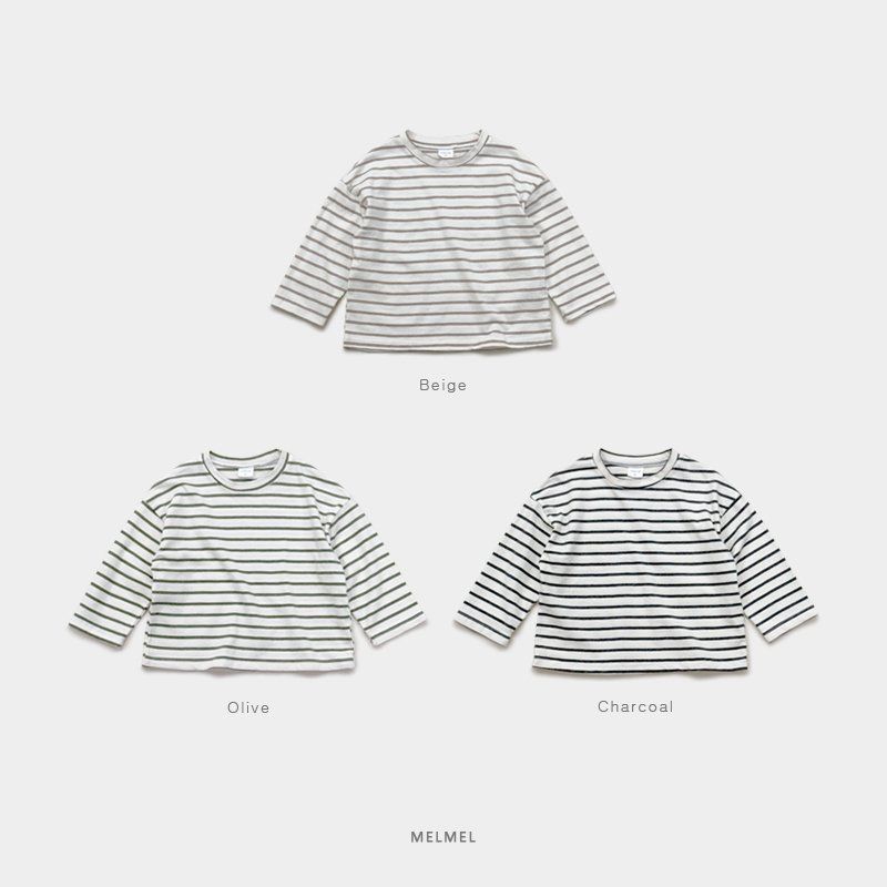 Melmel - Korean Children Fashion - #childrensboutique - Striped Tee