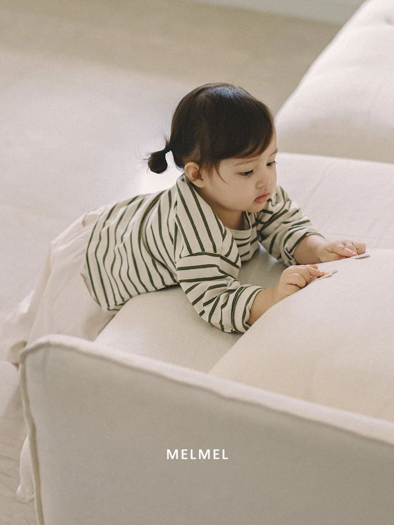 Melmel - Korean Children Fashion - #discoveringself - Striped Tee - 3
