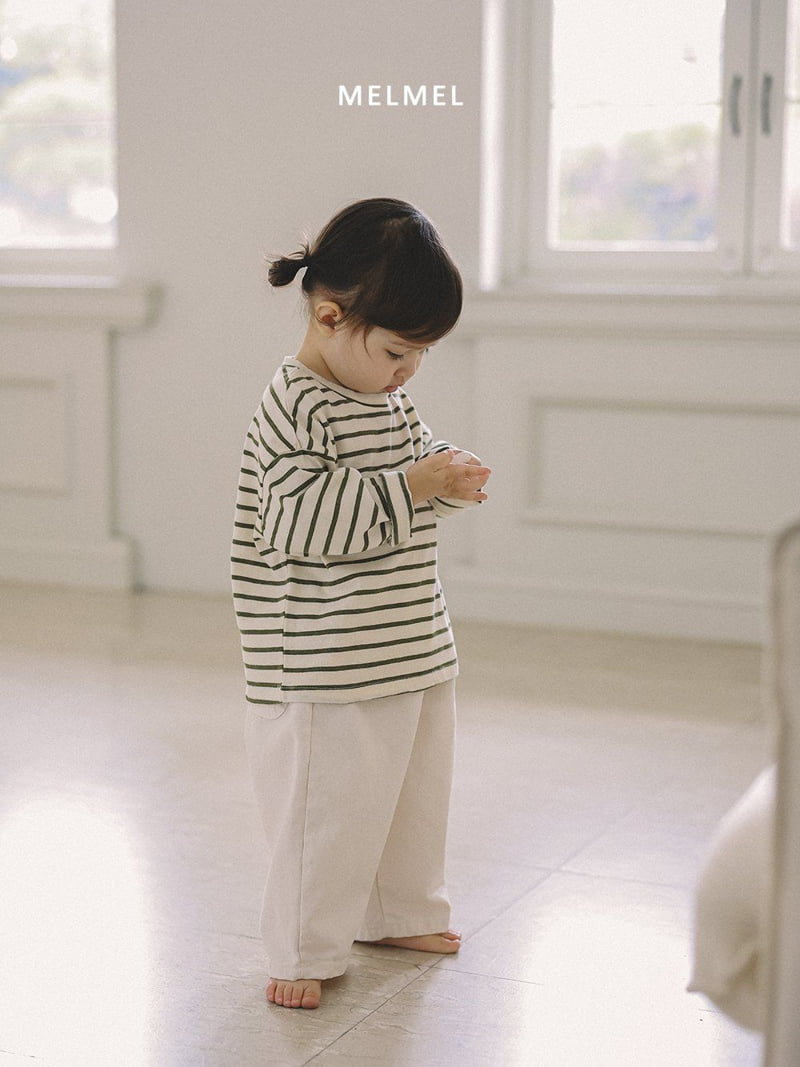 Melmel - Korean Children Fashion - #discoveringself - Striped Tee - 4