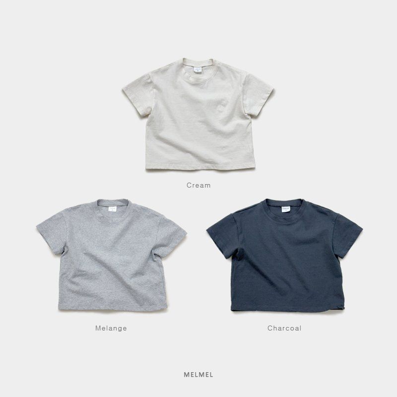 Melmel - Korean Children Fashion - #fashionkids - Loose Fit Short Sleeve Tee