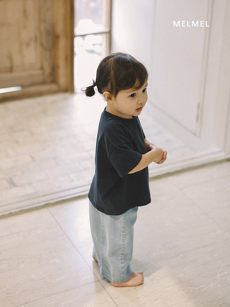 Melmel - Korean Children Fashion - #kidzfashiontrend - Loose Fit Denim Pants - 5