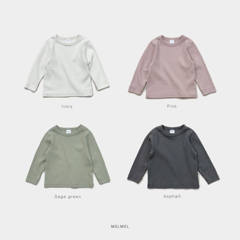 Melmel - Korean Children Fashion - #magicofchildhood - Ribbed Tee