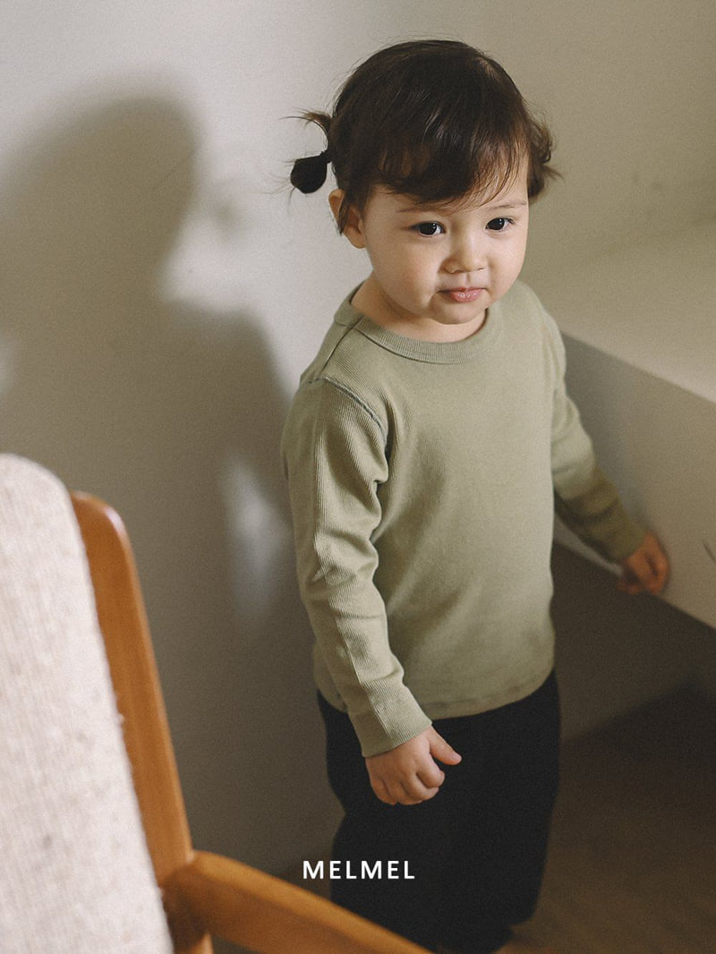 Melmel - Korean Children Fashion - #minifashionista - Ribbed Tee - 2