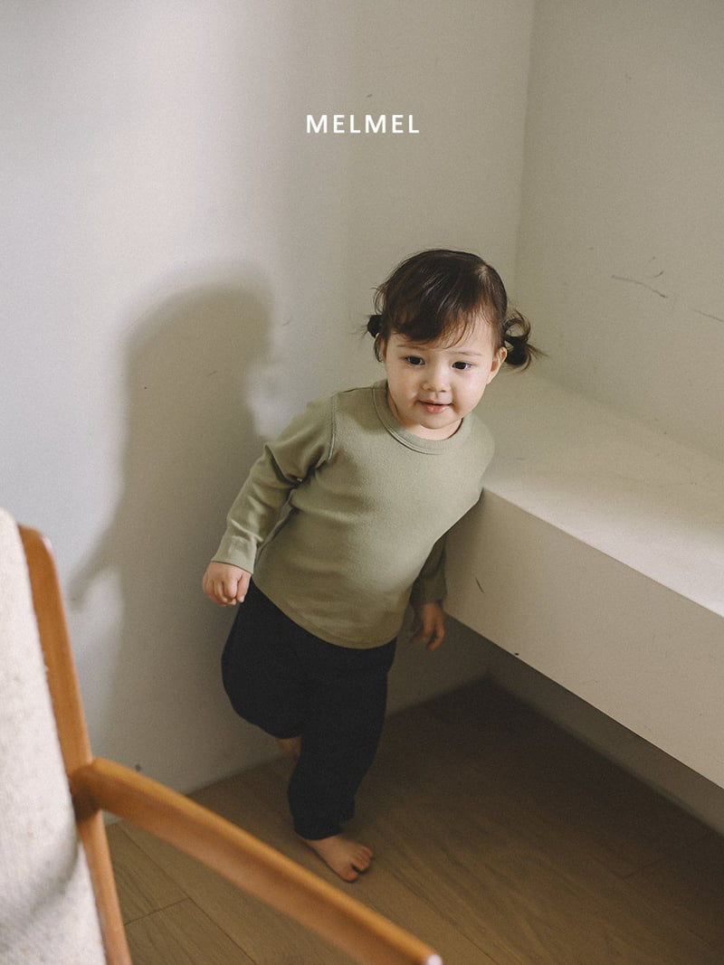 Melmel - Korean Children Fashion - #stylishchildhood - Ribbed Tee - 6