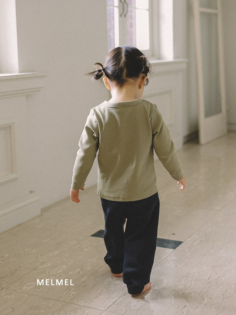 Melmel - Korean Children Fashion - #prettylittlegirls - Ribbed Tee - 4