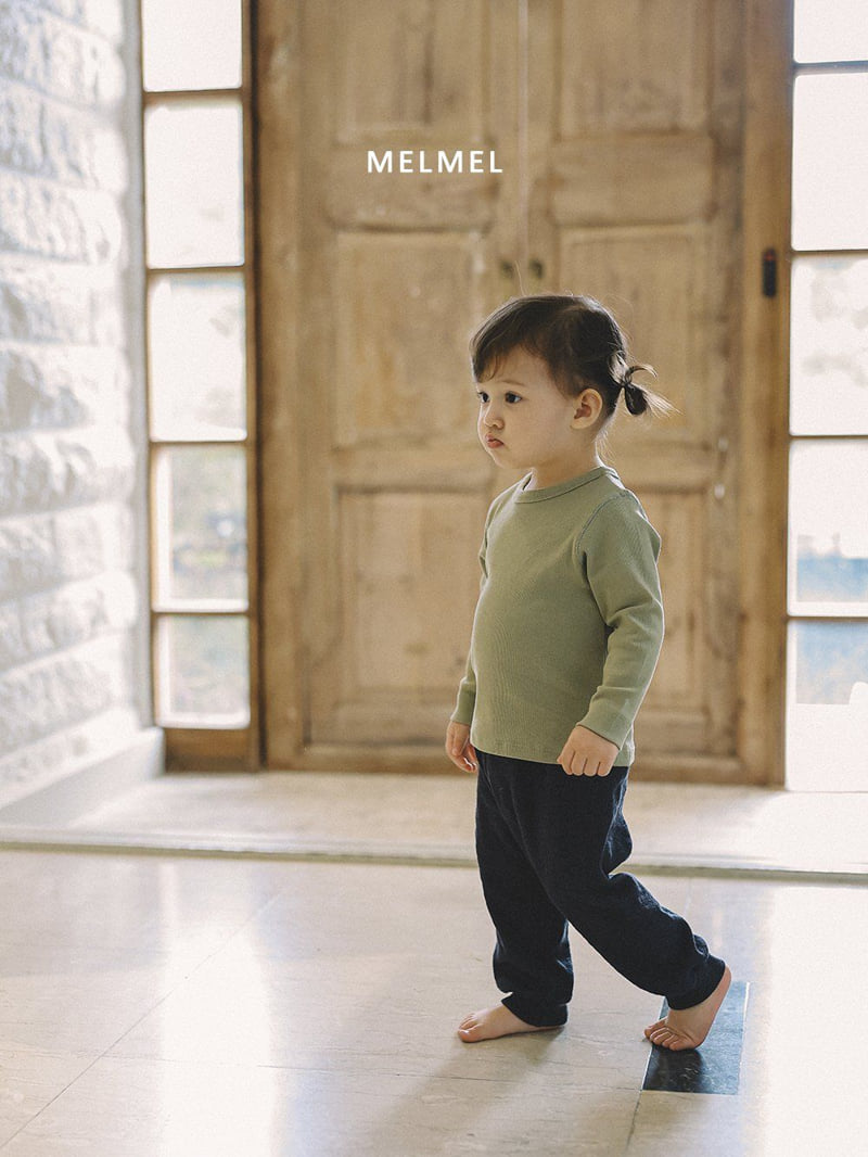 Melmel - Korean Children Fashion - #toddlerclothing - Ribbed Tee - 5