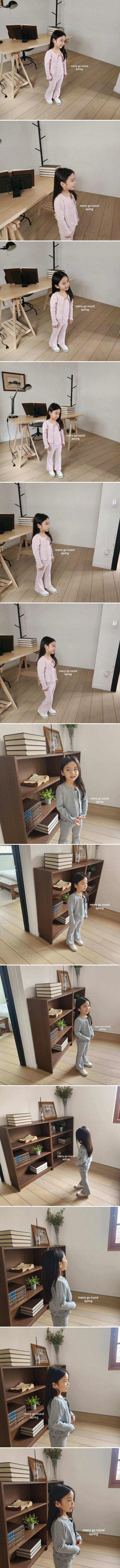 Merry Go Round - Korean Children Fashion - #childrensboutique - Ribbed Cardigan Set - 2