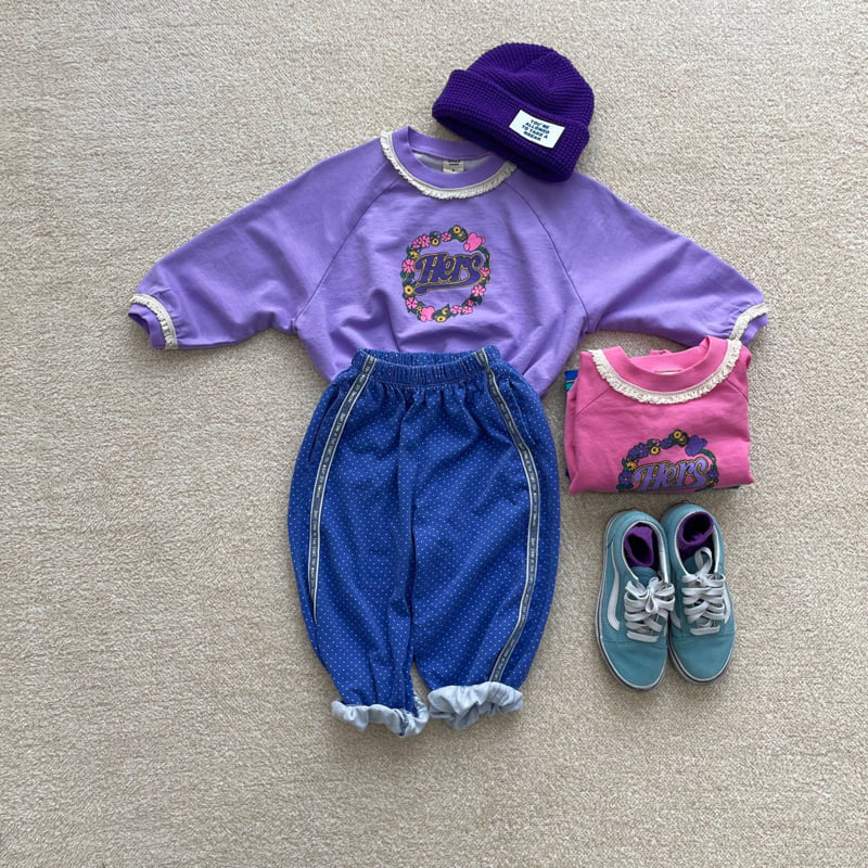 Middle Name - Korean Children Fashion - #Kfashion4kids - Dot Tape Pants - 12