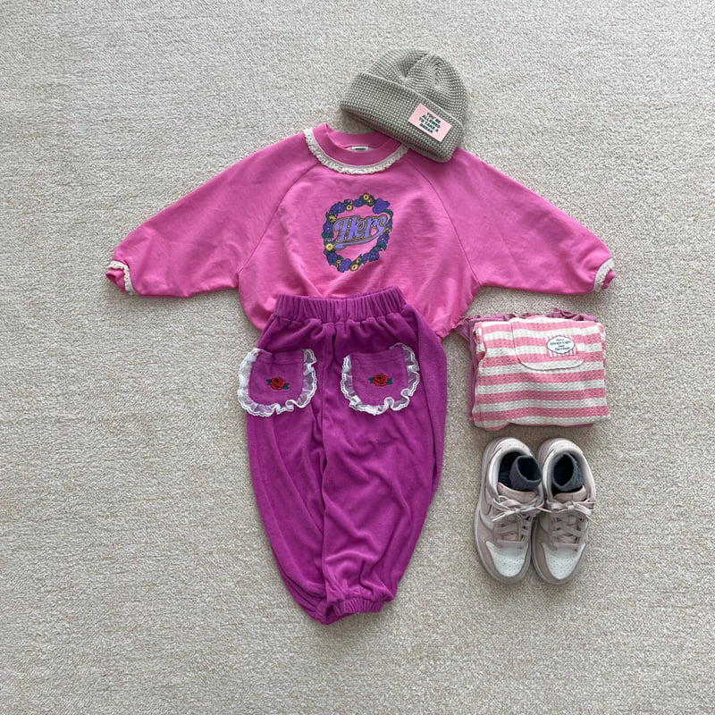 Middle Name - Korean Children Fashion - #designkidswear - Lace Flower Embroidery Pants - 7