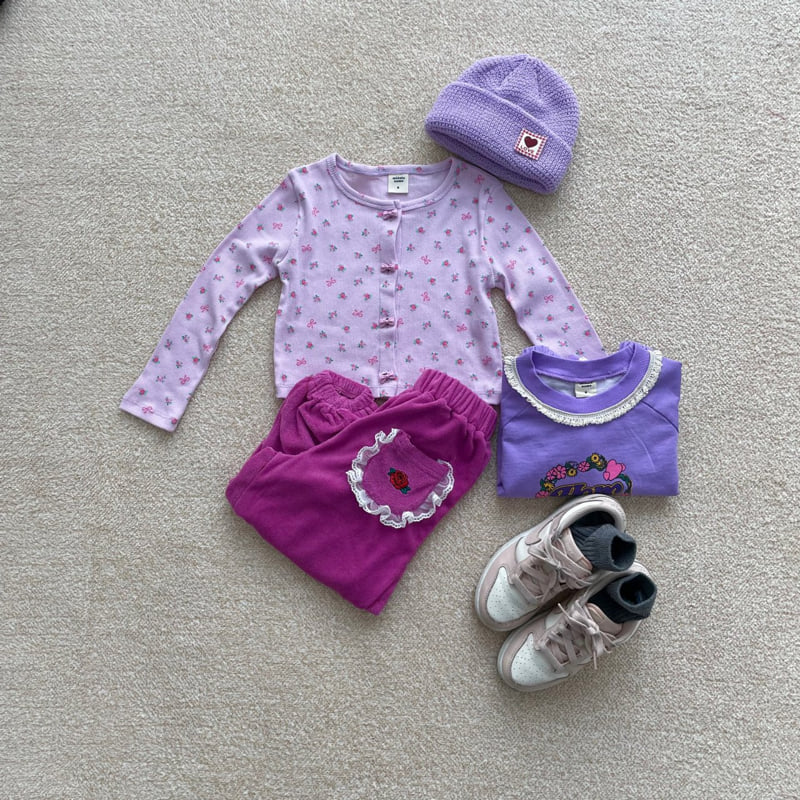 Middle Name - Korean Children Fashion - #discoveringself - Flower Ribbon Cardigan - 5