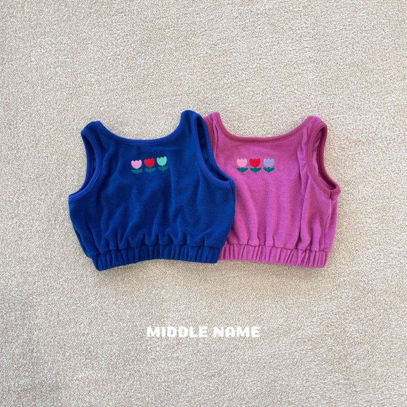 Middle Name - Korean Children Fashion - #fashionkids - Flower Embroidery Vest
