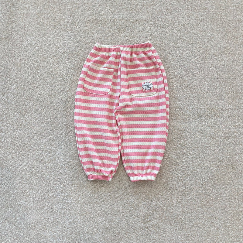 Middle Name - Korean Children Fashion - #fashionkids - Stripe Patch Pants - 3