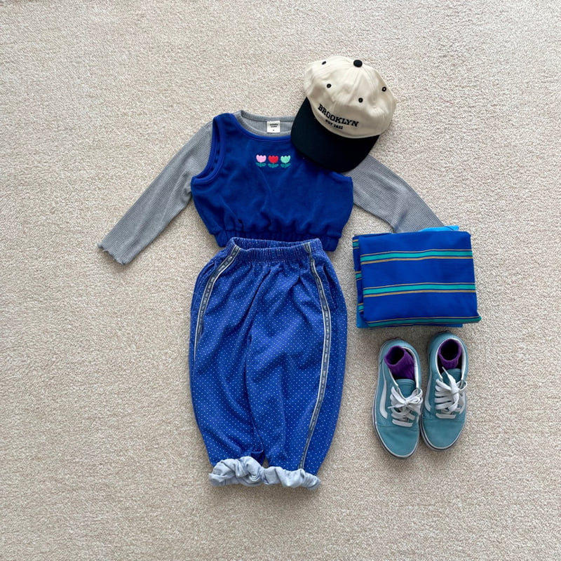 Middle Name - Korean Children Fashion - #kidsshorts - Eyelet Wave Tee - 8
