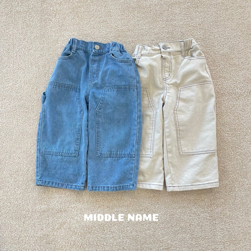 Middle Name - Korean Children Fashion - #kidsshorts - Double Knee Natural Pants