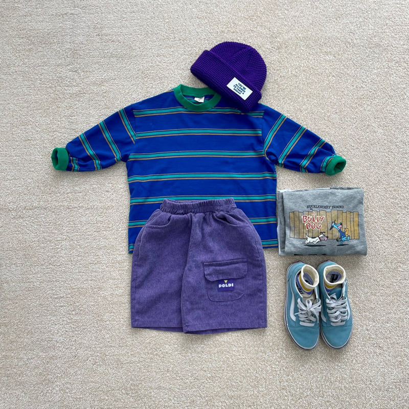 Middle Name - Korean Children Fashion - #kidsshorts - Stripe Tee - 6