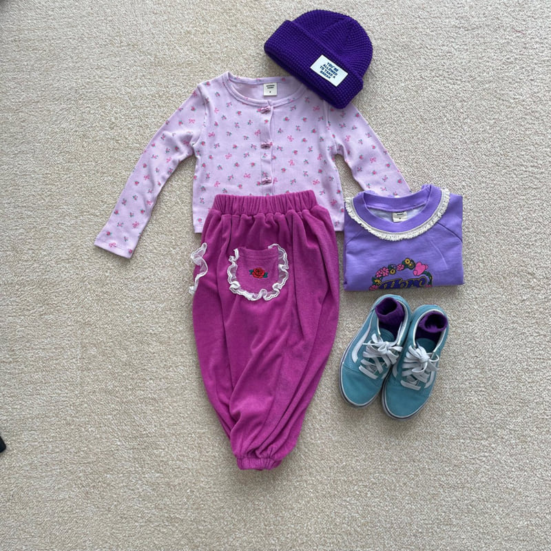 Middle Name - Korean Children Fashion - #kidsstore - Lace Flower Embroidery Pants - 11