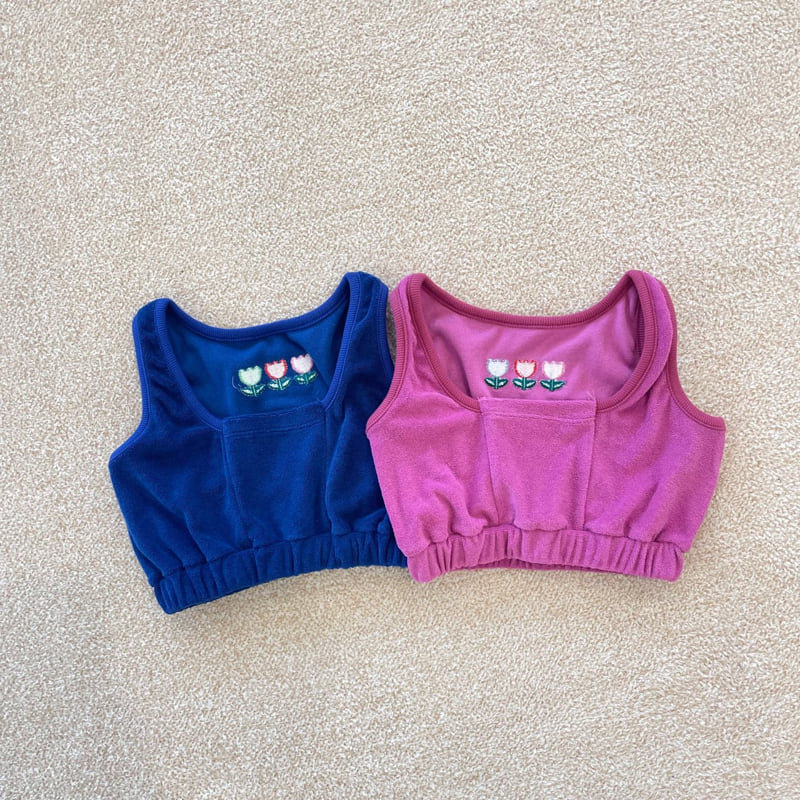 Middle Name - Korean Children Fashion - #kidsstore - Flower Embroidery Vest - 4