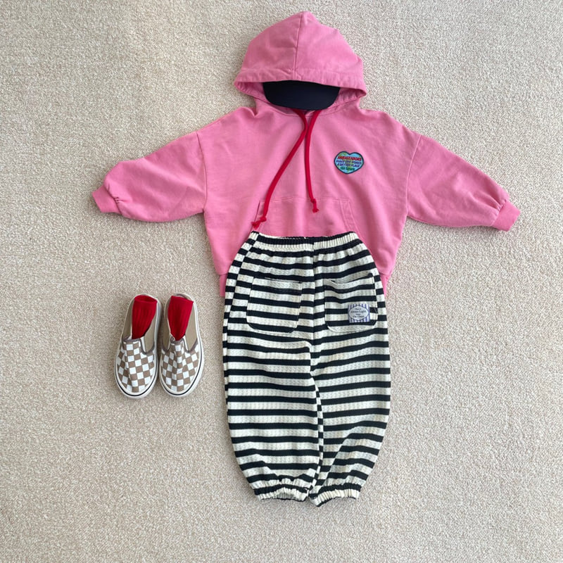 Middle Name - Korean Children Fashion - #kidzfashiontrend - Stripe Patch Pants - 6