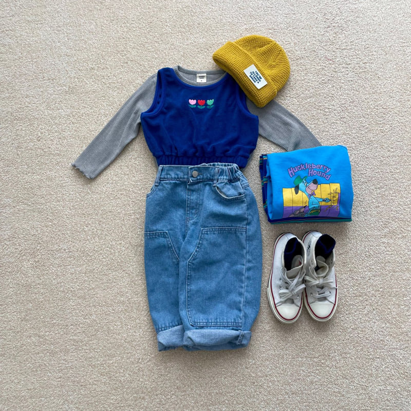 Middle Name - Korean Children Fashion - #littlefashionista - Eyelet Wave Tee - 12