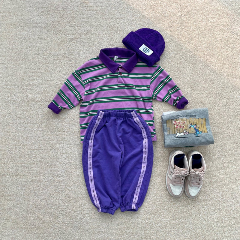 Middle Name - Korean Children Fashion - #magicofchildhood - Stripe Collar Tee - 9