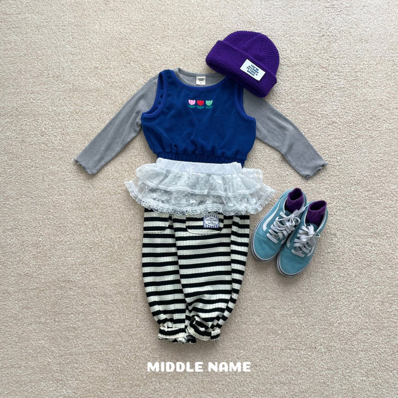 Middle Name - Korean Children Fashion - #magicofchildhood - Flower Embroidery Vest - 7