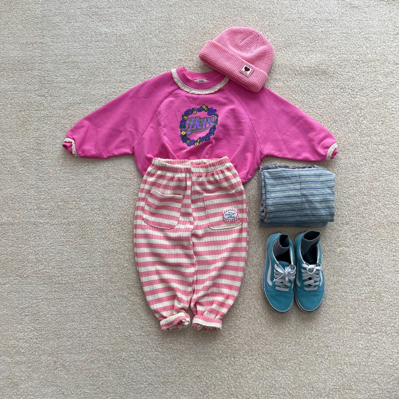 Middle Name - Korean Children Fashion - #magicofchildhood - Stripe Patch Pants - 9