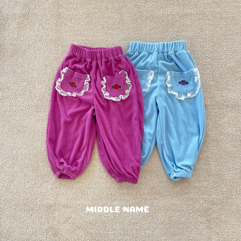 Middle Name - Korean Children Fashion - #prettylittlegirls - Lace Flower Embroidery Pants